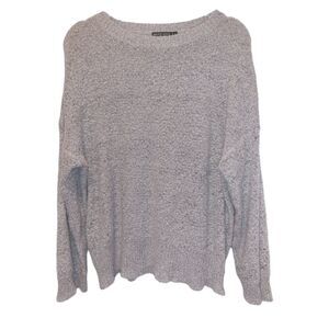 Brave Soul Gray Boyfriend Wool Blend Distressed Sweater Size L /16 Casual